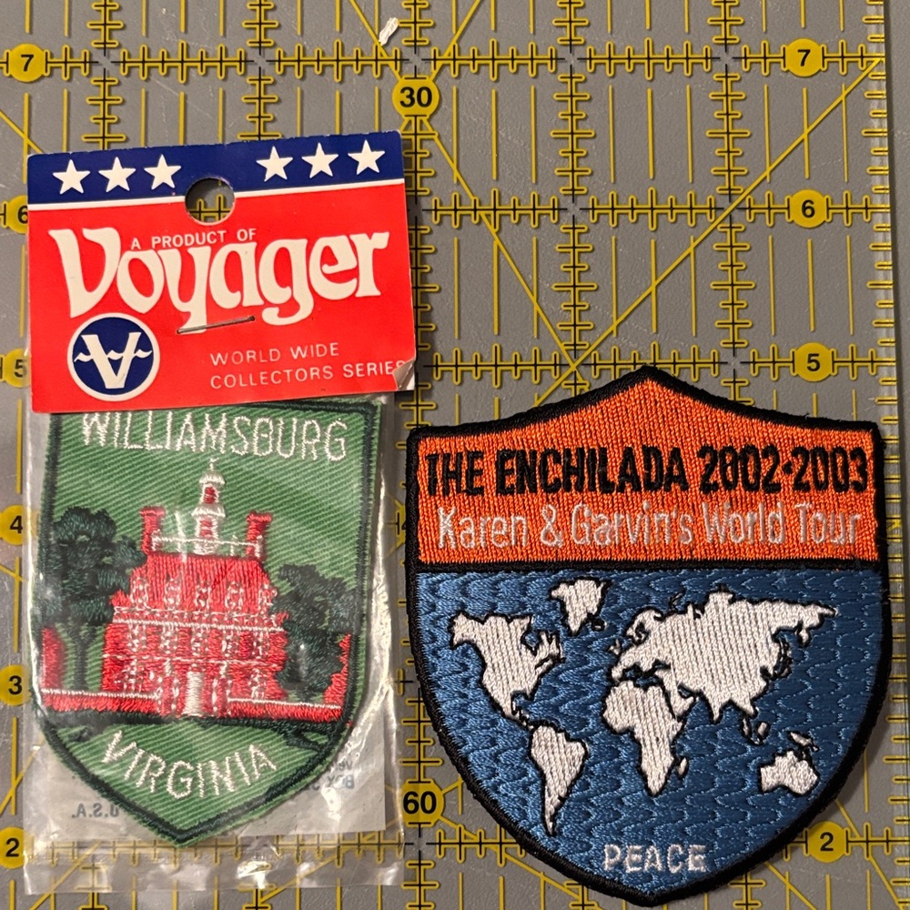 Vintage Appliqué Patches - Williamsburg, Virginia and The Enchilada 2002-2003
